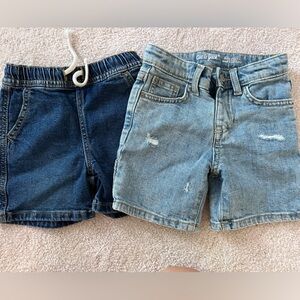 Cat and Jack Denim Shorts Set - Dark and Light Blue